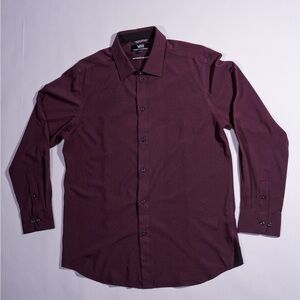 Men's Burgundy Dress Shirt